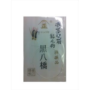 フジショウ鈎本舗 鮎毛針ホンテロン付 黒 八橋
