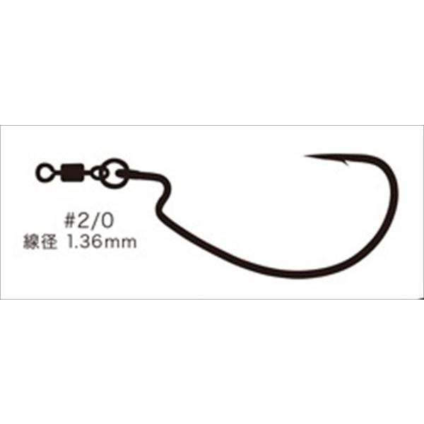 【ネコポス対象品】バリバス ワームフック リングオフセットモンスター #2/0