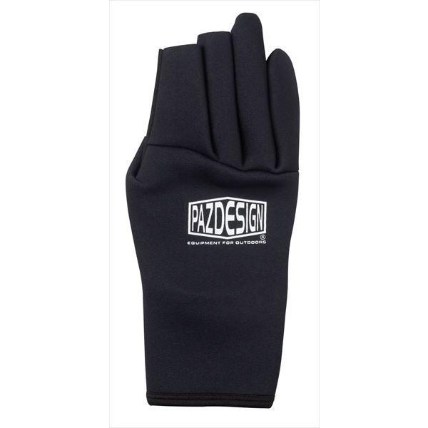 パズデザイン 防寒手袋 PGV-042 クロロプレン3フィンガーレスグローブII ブラックホワイト ...