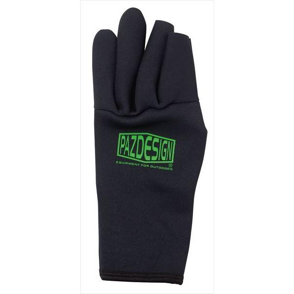 パズデザイン 防寒手袋 PGV-042 クロロプレン3フィンガーレスグローブII ブラックグリーン ...