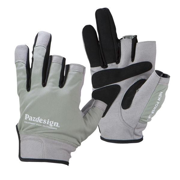 パズデザイン 防寒手袋 PGV-050 3フィンガーレス・サーモスタットグローブ モスグレーホワイト...