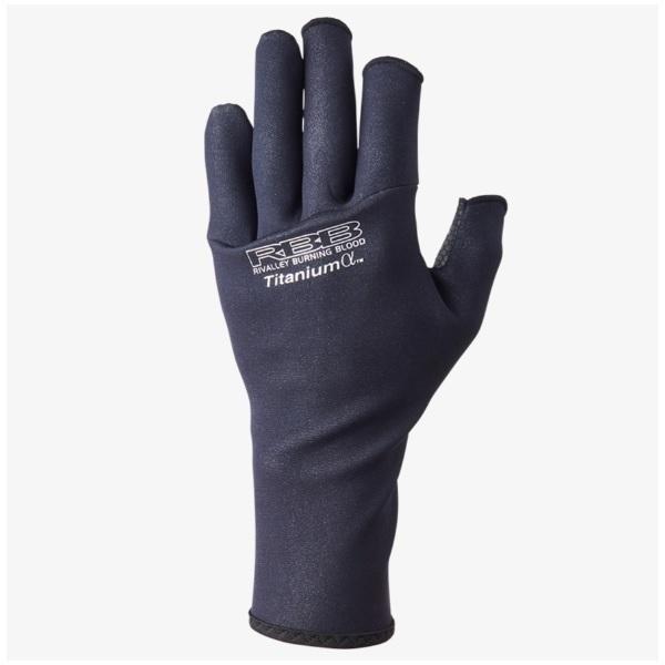 双進 防寒手袋 7735 RBB タイタニュームグローブHS 2 ブラック/シルバー L