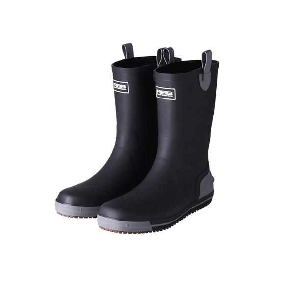 双進 7776 RBB ボートゲームブーツロング BLK×グレー XL