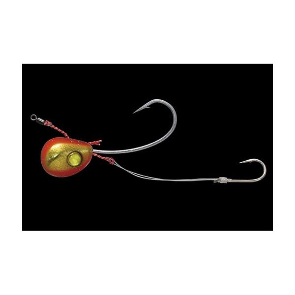 ジャッカル ビンビンテンヤ鯛夢 8号 大 エビオレンジ/ゴールド テンヤ