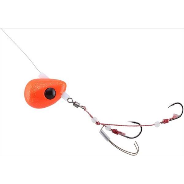 【ネコポス対象品】ジャッカル　ビンビンテンヤ鯛夢 遊動 8号 オレンジゴールドフレーク テンヤ