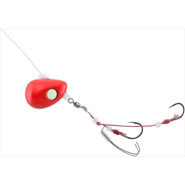 【ネコポス対象品】ジャッカル　ビンビンテンヤ鯛夢 遊動 8号 スパークレッド テンヤ