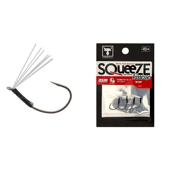 【ネコポス対象品】ジャッカル ワームフック スクイーズフィネス #6(qh)
