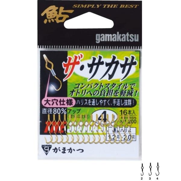 ガマカツ バラ ザ・サカサ 金 3号 16本入 サカサバリ