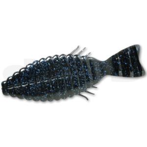 deps（デプス） ワーム ブルフラット 3.8インチ #07ブラック／ブルー