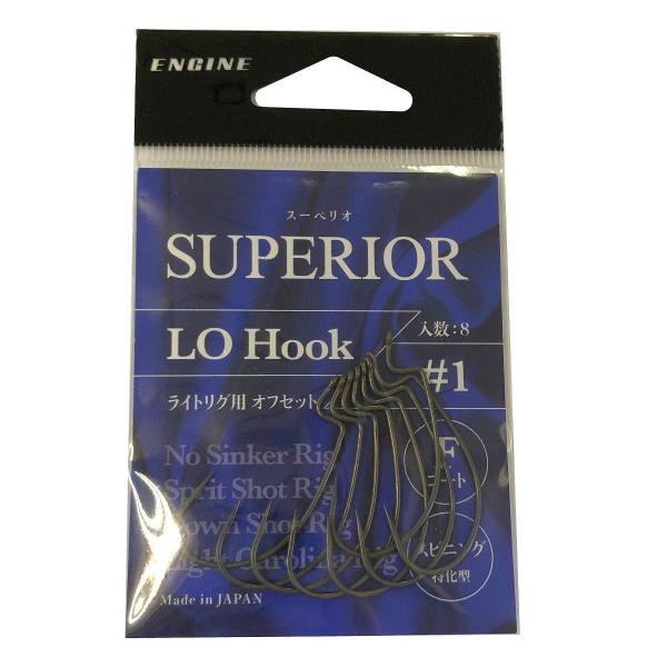 【爆買】【ネコポス対象品】エンジン スーペリオ LOフック(ライトリグオフセット) #1 ワームフッ...