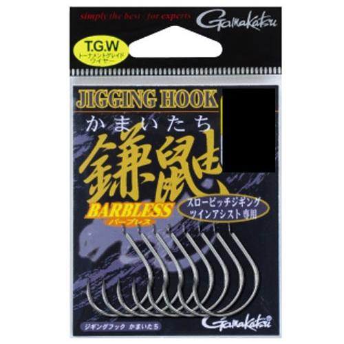 【ネコポス対象品】がまかつ　バラ　ＴＧＷ　ジギングフック鎌鼬（シルバー）　／０　３／０ アシストフッ...