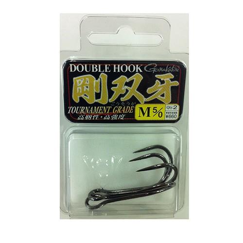 がまかつ バラ ダブルフック 剛双牙 M 5/0 ルアーフック