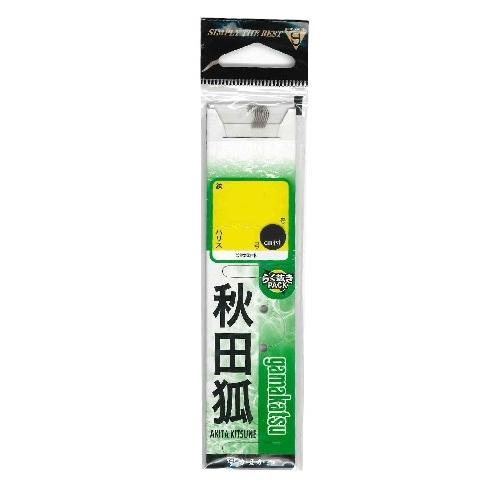 がまかつ 糸付 秋田狐 茶 5号-ハリス0.6 針