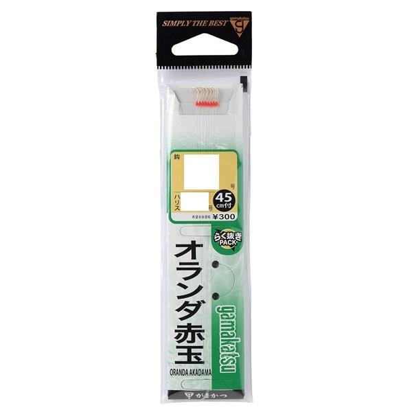 がまかつ 針 (糸付)オランダ 赤玉 4-0.6