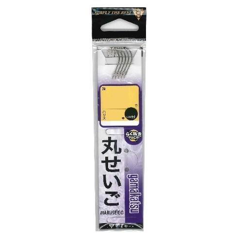 【訳あり】がまかつ 糸付 丸セイゴ 白 60cm 9号-ハリス1.5