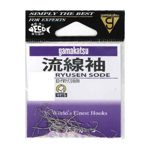 【ネコポス対象品】がまかつ　流線袖　白　６号 針