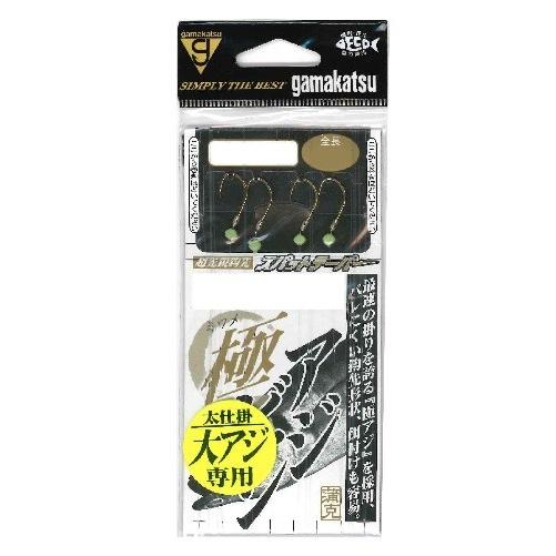 【ネコポス対象品】がまかつ 極アジビシ2本仕掛(大アジ) F108 11号-ハリス2.5 仕掛け