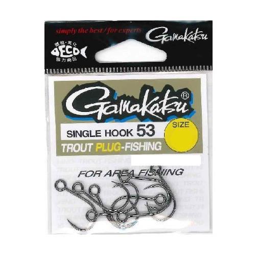 【ネコポス対象品】がまかつ シングルフック53(NSB) 8 シングルフック