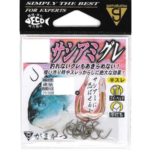 【ネコポス対象品】がまかつ サシアミグレ 茶 3号 針