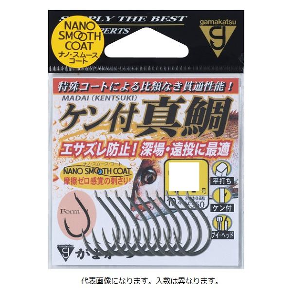 【ネコポス対象品】がまかつ バラ ケン付真鯛(ナノスムースコート) 9号