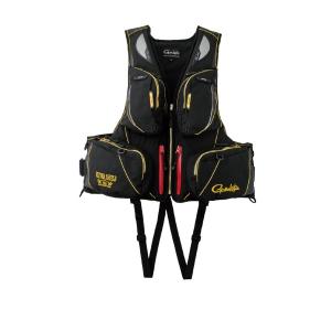がまかつ ライフジャケット GM2183 ア・泣eマシールドプロ フローティングベスト ブラック/ゴールド 5L