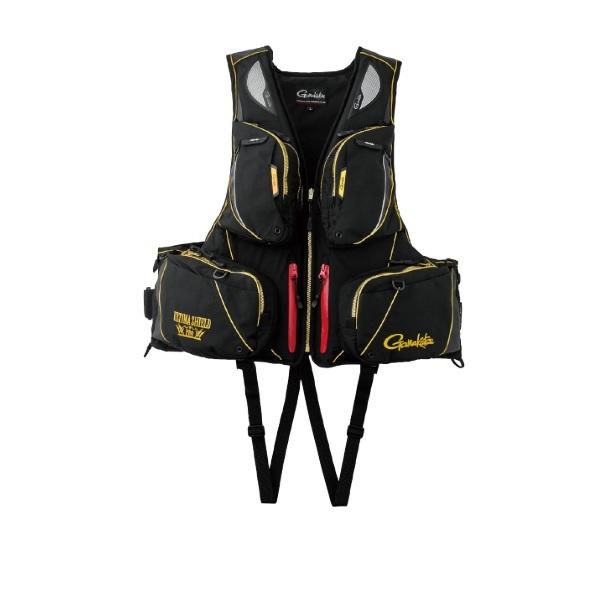 がまかつ ライフジャケット GM2183 アルテマシールドプロ フローティングベスト ブラック/ゴー...