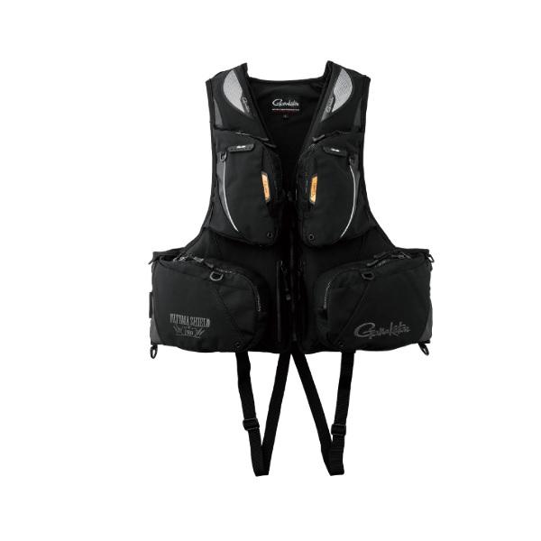 がまかつ ライフジャケット GM2183 アルテマシールドプロ フローティングベスト ブラック/カー...