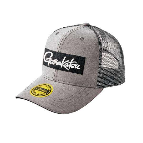 がまかつ 帽子 GM9104 ハーフメッシュキャップ(ボックスロゴ) グレー L