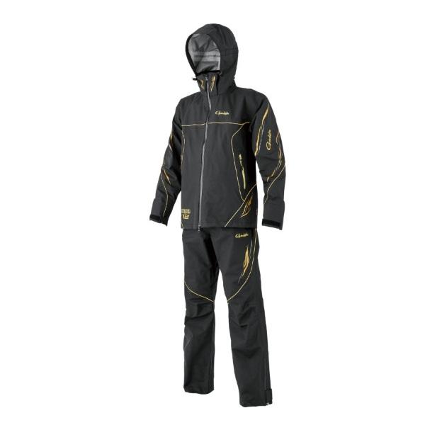 がまかつ レインウェア GM3798 アルテマシールドプロオールウェザースーツ ブラック×ゴールド ...