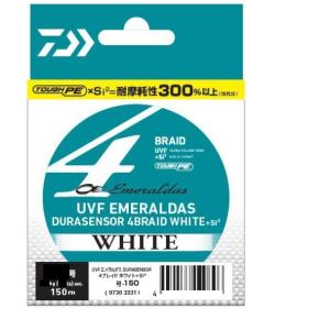 【ネコポス対象品】ダイワ UVF エメラルダス DURAセンサー ×4 ホワイト 0.5号-150m PEライン(qh)｜casting