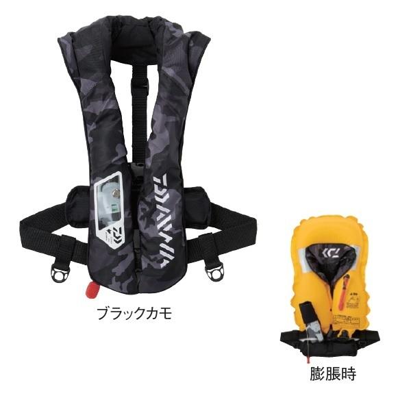 ダイワ  DF-2021 ウォッシャブルライフジャケット(肩掛ケタイプ自動・手動膨脹式) ブラックカ...