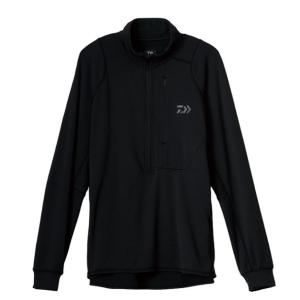 【特価】ダイワ 防寒服インナー DE-9021 アクティブハーフジップウォームシャツ ブラック S｜casting
