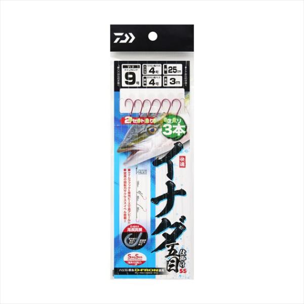 【ネコポス対象品】ダイワ 仕掛け 快適イナダ五目SS 3本 針9号 ハリス4号 全長3m