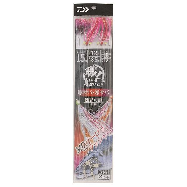 ダイワ 仕掛け 快適職人船サビキ 豚サバフラッシャー 3本針×2セット 針15号-ハリス12号-幹糸...