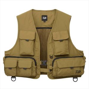 Rivalley 双進 5379 リバレイ RV トラウトメッシュベスト タン L