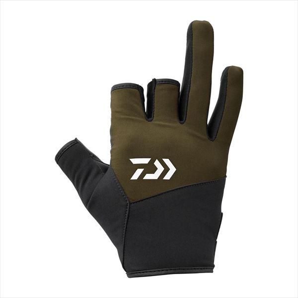 ダイワ 防寒手袋 DG-8922W 防風グローブ 3本カット オリーブ XL