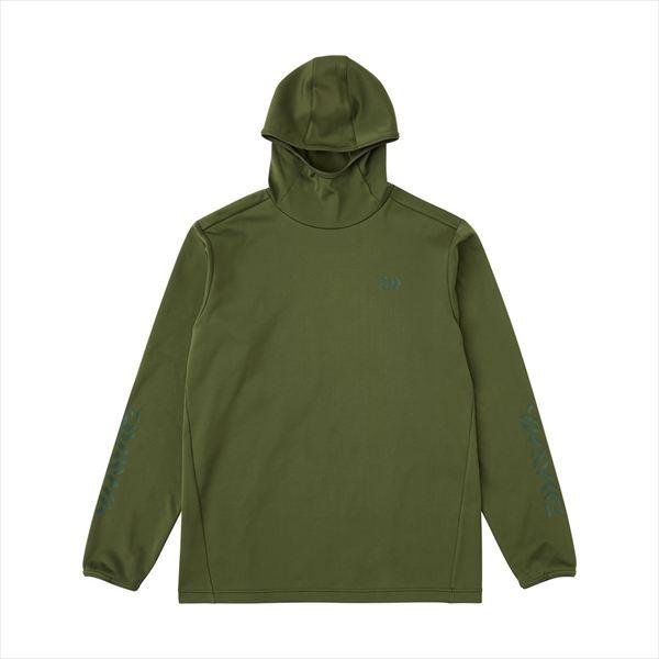 ダイワ ウェア DE-9225 ストレッチシャツフーディー オリーブグリーン 2XL
