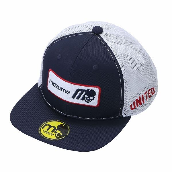 オレンジブルー 帽子 MZ FLAT CAP メッシュ  フリー ネイビー