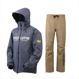 【訳あり】mazume マズメ レインウェア MZRS-688 mazumeコンタクトレインスーツ2 チャコール LL