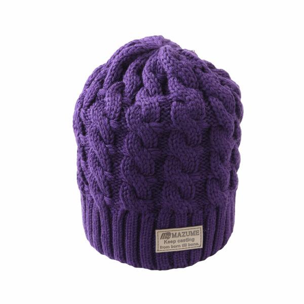 【爆買】【訳あり】マズメ 防寒帽子 シングルワッチ パープル フリー