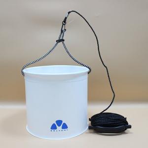 SOLTOOL バケツ 反転バケツ 丸24cm ロープ付 ホワイトカーボ CK-7152 釣り 小物