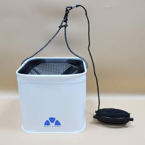 SOLTOOL バケツ 反転バケツ(メッシュ付) 角21cm ロープ付 ホワイトカーボン CK-71...