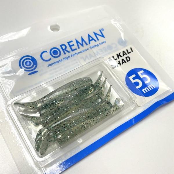 【ネコポス対象品】コアマン ワーム アルカリシャッド 55mm #004 トウゴロウイワシ