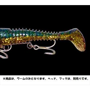 ジーク S グラビティーシャッドワーム 3インチ グリーンゴールドオレンジベリー