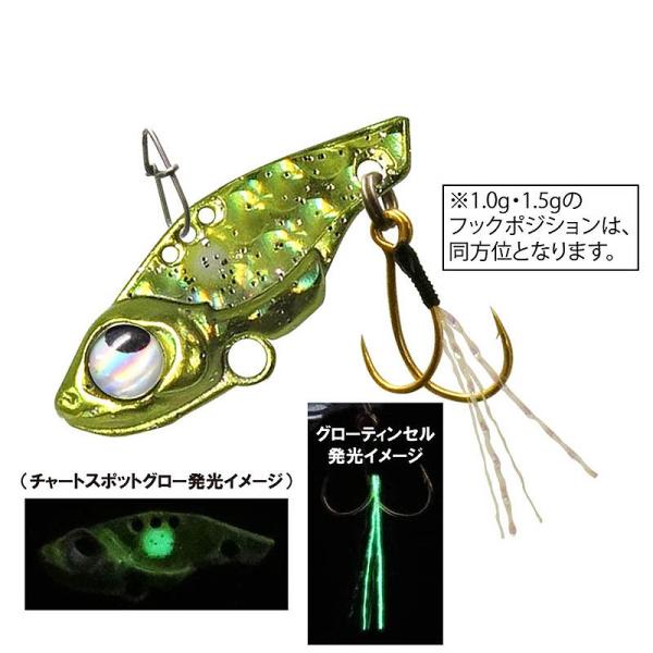 【ネコポス対象品】ルーディーズ 魚子バイブ 2.0g チャートスポットグロー