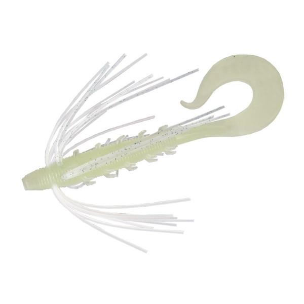 【ネコポス対象品】ルーディーズ ワーム ハタ喰い.鵺 3.5インチ ライムグロー