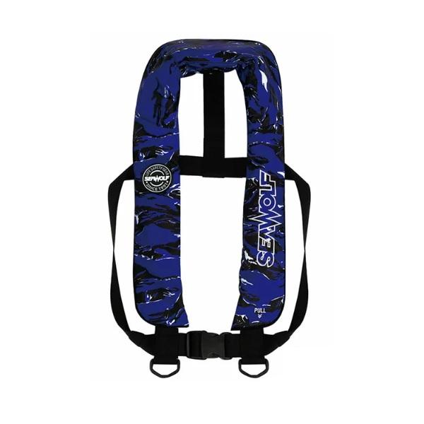 シーウルフ ライフジャケット SW-J-F03 肩掛けライフジャケット ブルーカモ フリー ※交換用...