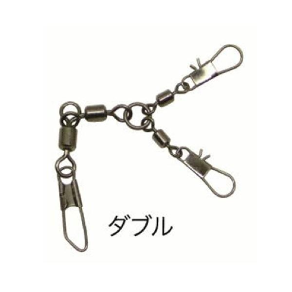 【ネコポス対象品】大藤つり具 サルカン PT-8027 タコエギサルカンダブル(2P入リ)