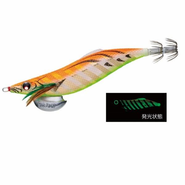 デュエル(DUEL) アオリーQ ロングキャスト 3.5号 ZLOG ゼブラ夜行オレンジ エギ