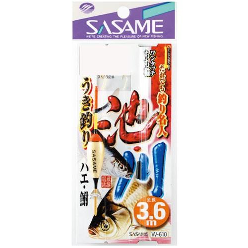 【ネコポス対象品】SASAME W-610 池 川ウキ釣リ3.6m 4 0.6 仕掛け